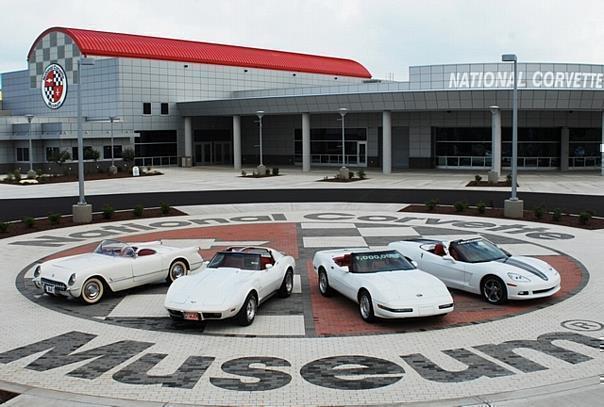 From left to right: 1953 Corvette (First year); 1977 Corvette (500,000th Corvette); 1992 Corvette (1 millionth Corvette); 2009 Corvette (1.5 millionth Corvette). 